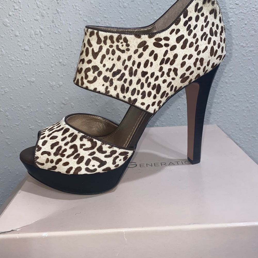 Snow/Leopard print heels